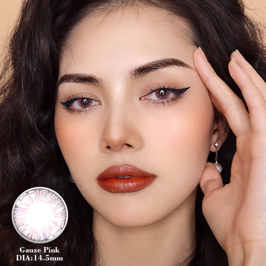 BIG GIRL EYE PINK COLOR CONTACT LENSES【PRESCRIPTION】