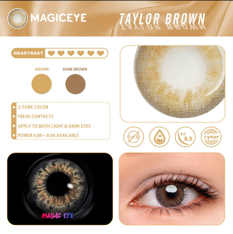 DNA Taylor Brown Hazel Color Contact Lenses