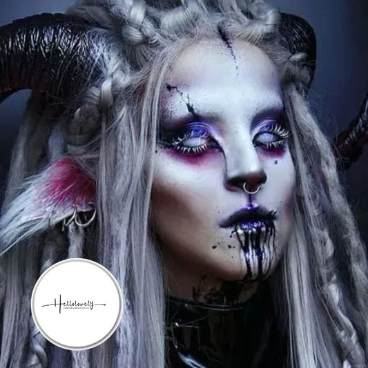 Lentes de contacto de color blanqueadores para Halloween