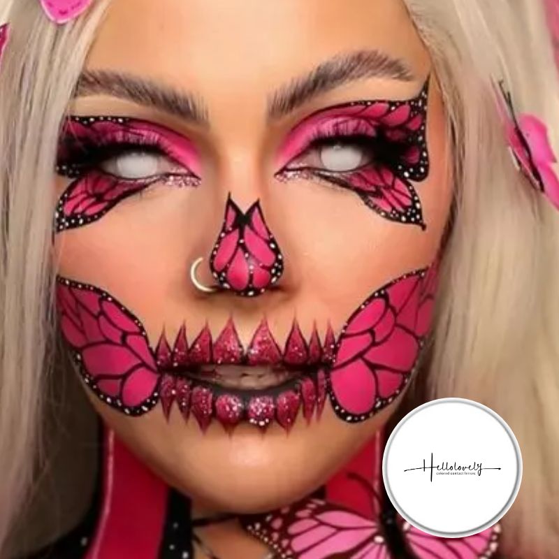 Lentes de contacto de color blanqueadores para Halloween