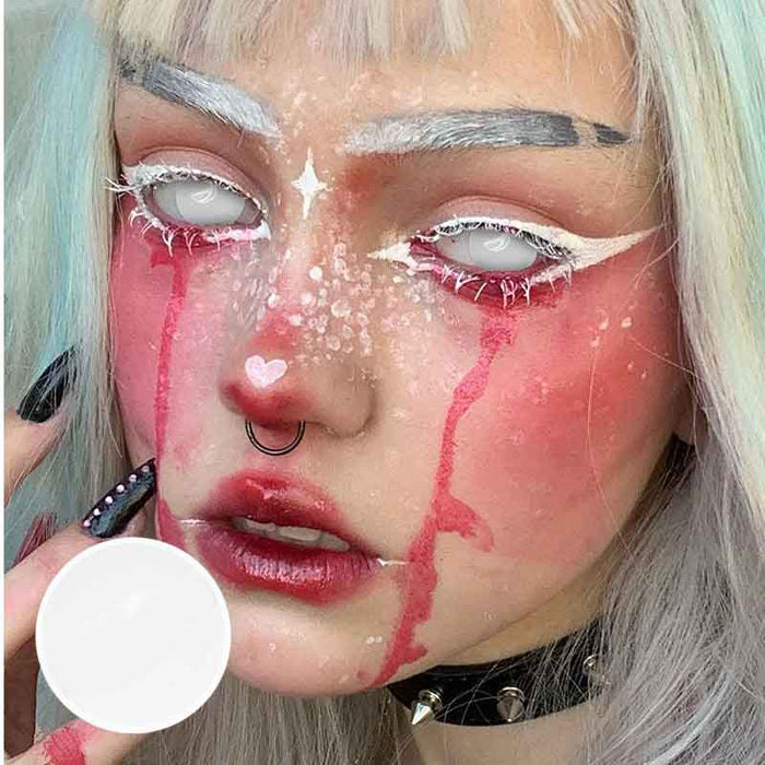 Lentes de contacto de color blanqueadores para Halloween