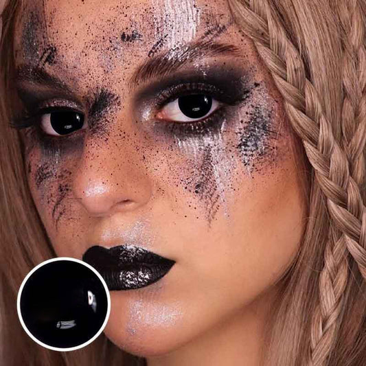 Lentes de contacto de color negro para Halloween