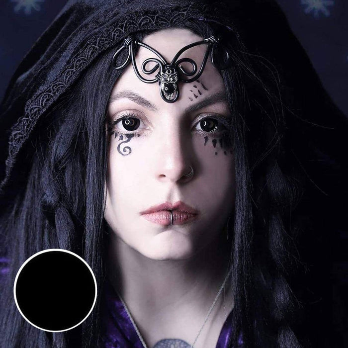 Lentes de contacto de color negro para Halloween