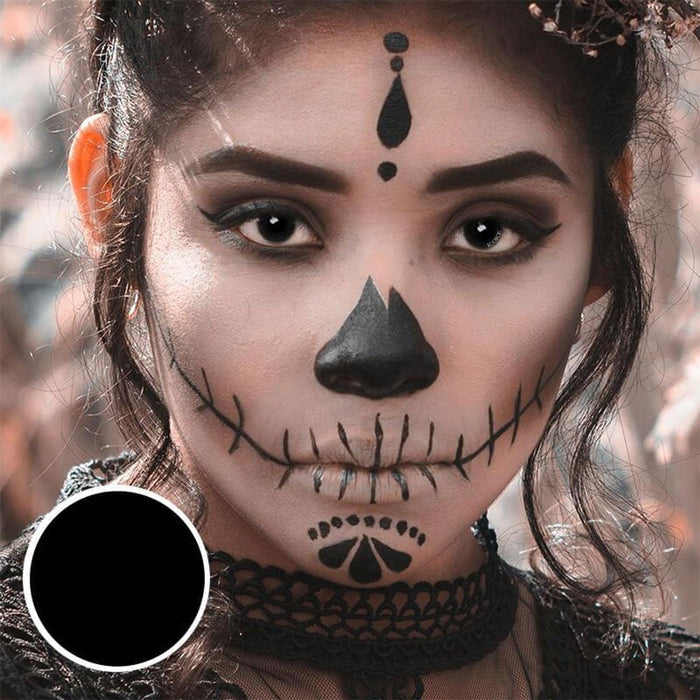 Lentes de contacto de color negro para Halloween