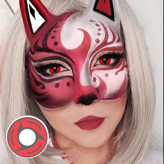 Lentes de contacto para cosplay con forma de espada Sharingan