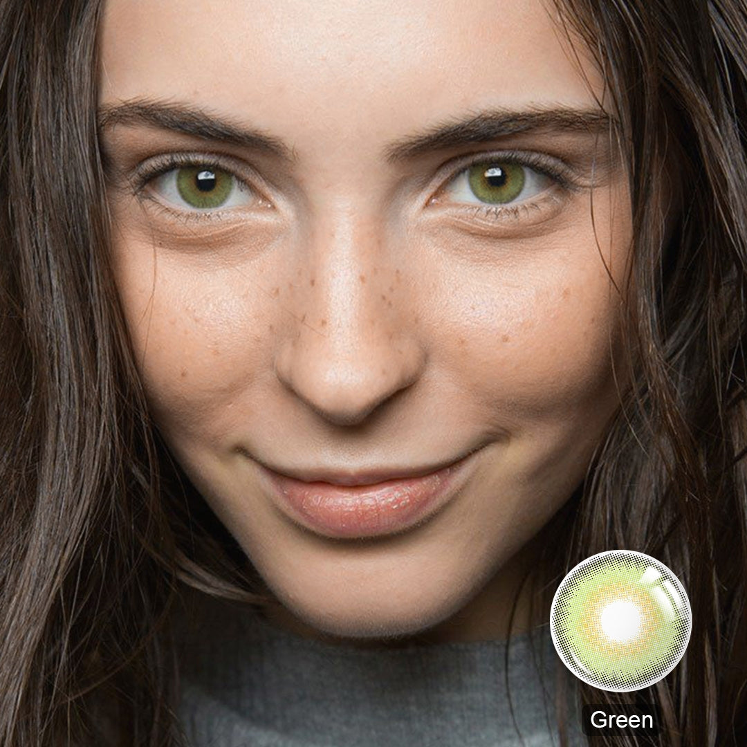 【2022 NUEVO】Lentes de contacto de color verde La Girl