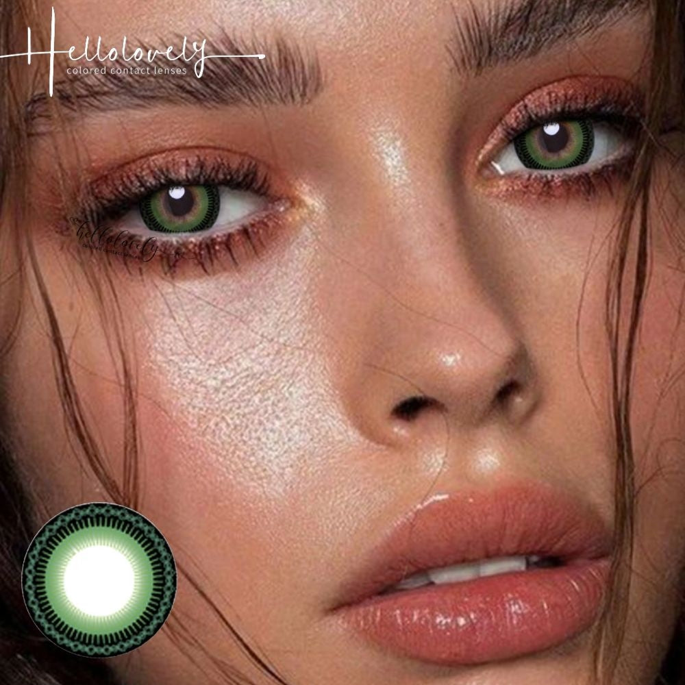 Ferris Wheel Green Color Contact Lenses