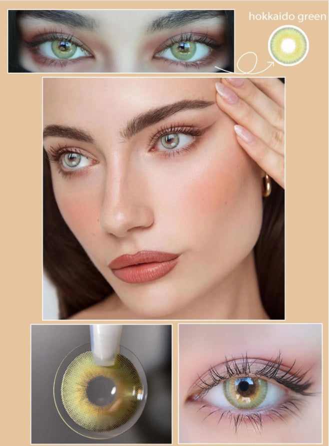 【2022 NUEVO】Lentes de contacto de color verde La Girl