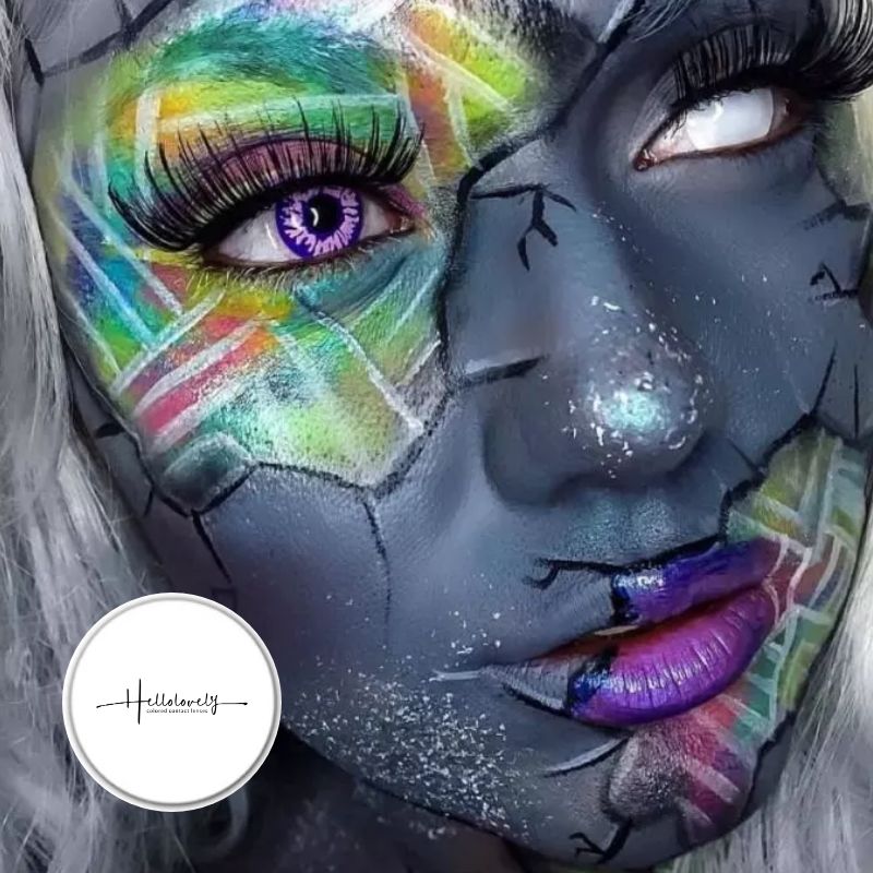 Lentes de contacto de color blanqueadores para Halloween