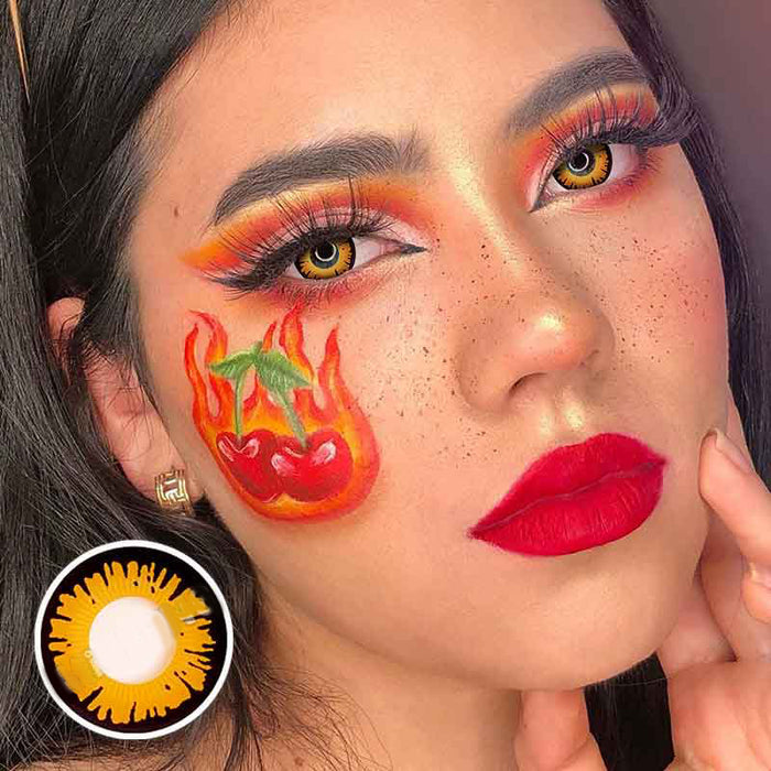 Wilight Bella K24 Orange Halloween Color Contact Lenses