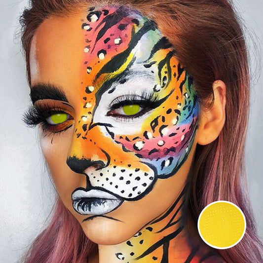 Lentes de contacto de color amarillo para cosplay