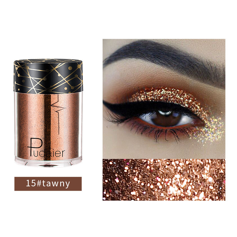 Pudaier Monochrome Eyeshadow Glitter Sequins Mermaid Princess Pearlescent Easy-to-Color 36 Colors Eyeshadow