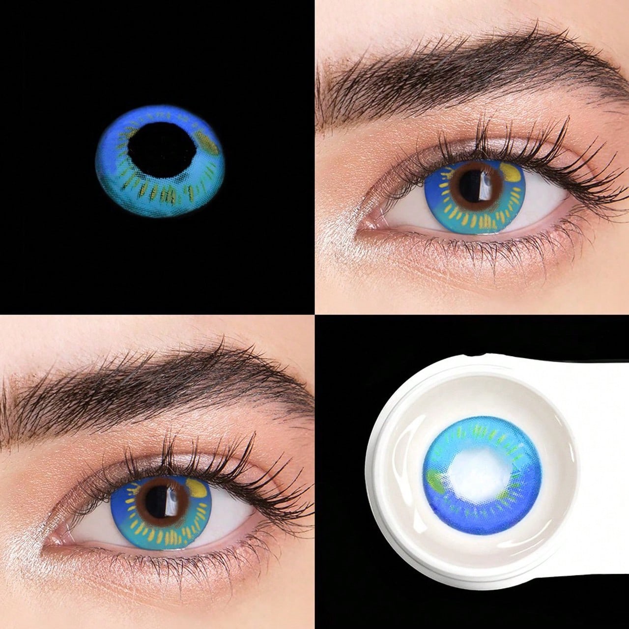 1pair/2Pcs Yearly Anime Halloween Contact Eye Lenses Cosplay Contact Lens Crazy Lenses 14.2mm