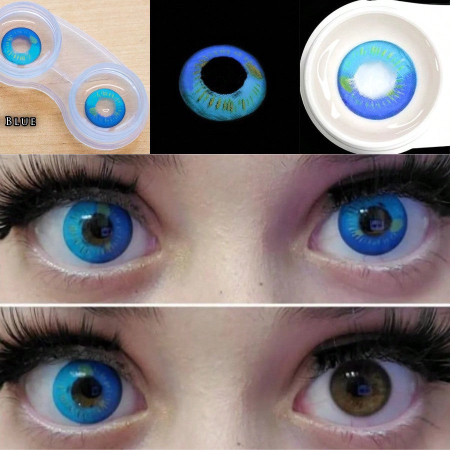 1pair/2Pcs Yearly Anime Halloween Contact Eye Lenses Cosplay Contact Lens Crazy Lenses 14.2mm