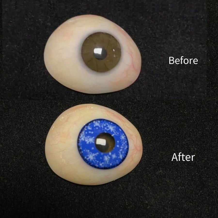 1Pair/2Pces Midsummer Blue Contact Lenses Colored Cosmetic Beauty Contact Lens For Dark Eye Lens 14.2mm