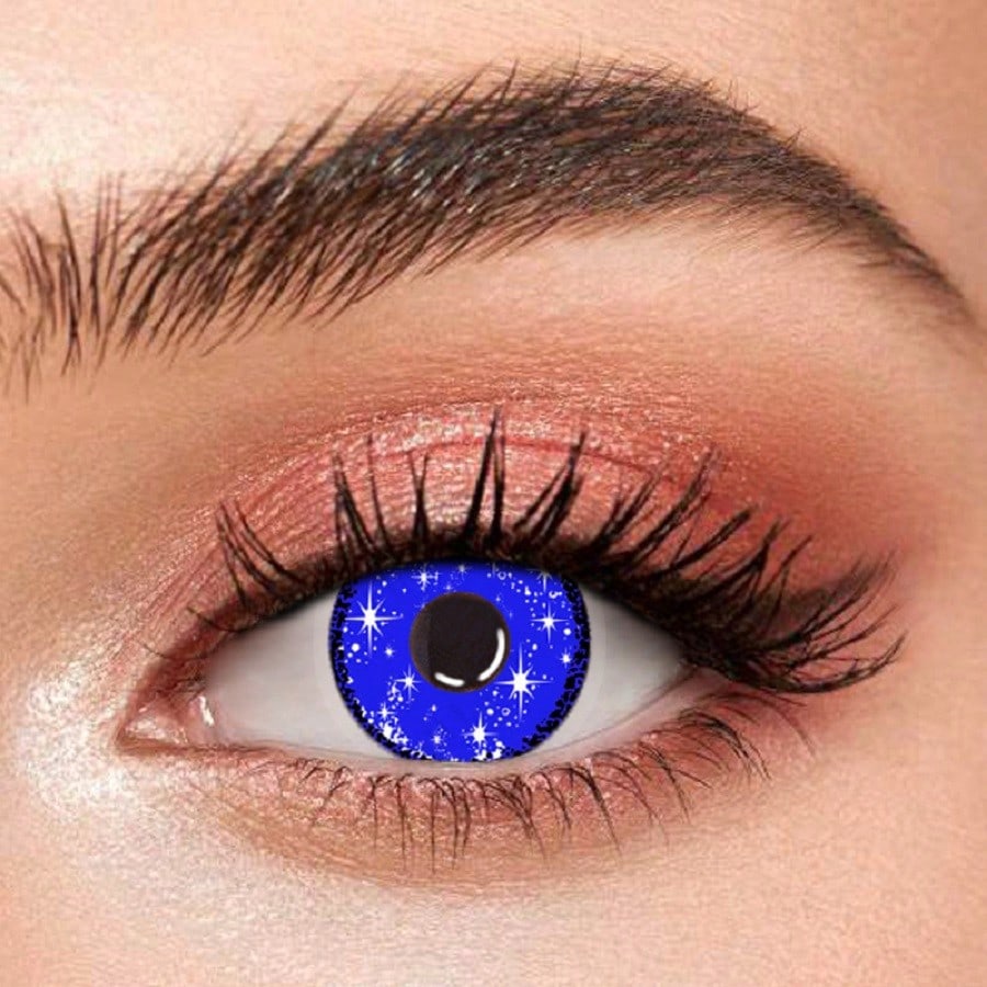 1Pair/2Pces Midsummer Blue Contact Lenses Colored Cosmetic Beauty Contact Lens For Dark Eye Lens 14.2mm