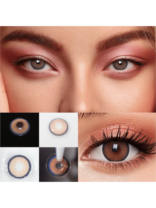 1Pairs/2Pces X Brown Flare Contact Lenses Colored Cosmetic Beauty Contact Lens For Dark Eye Lens 14.2mm