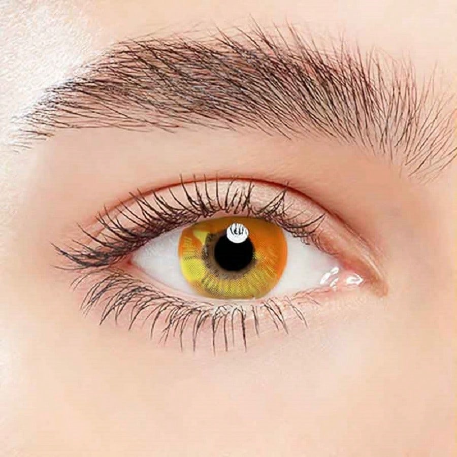 1Pair/2Pcs Magic Eye Yearly Anime Orange Halloween Contact Eye Lenses Cosplay Contact Lens Crazy Lenses