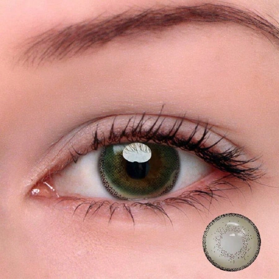 1Pair/2Pces Disange Luxury Green Contact Lenses Colored Cosmetic Beauty Contact Lens For Dark Eye Lens 14.2mm