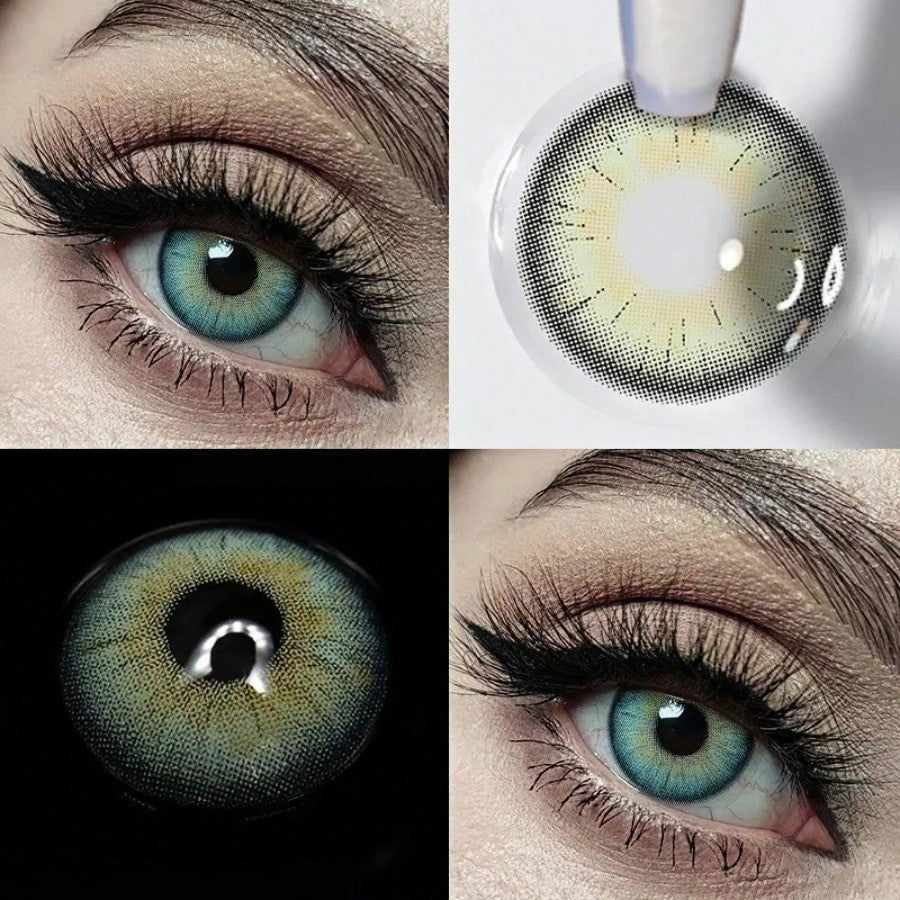 1Pair/2Pces Fantasy Desert Sandy Twilight Contact Lenses Colored Cosmetic Beauty Contact Lens For Dark Eye Lens