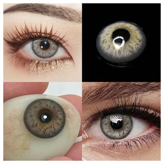 1 Pair Trande Gray Colored Contact Lenses Cosmetic Contact Lens Disposable Eye Makeup 14.2mm