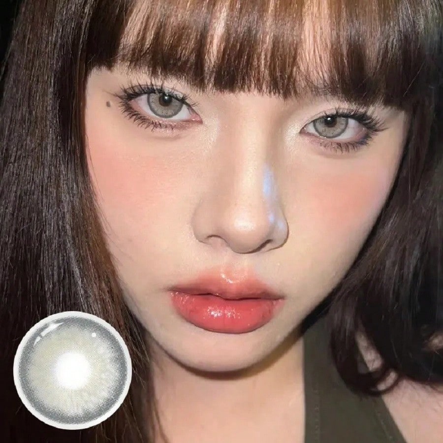 1 Pair Trande Gray Colored Contact Lenses Cosmetic Contact Lens Disposable Eye Makeup 14.2mm