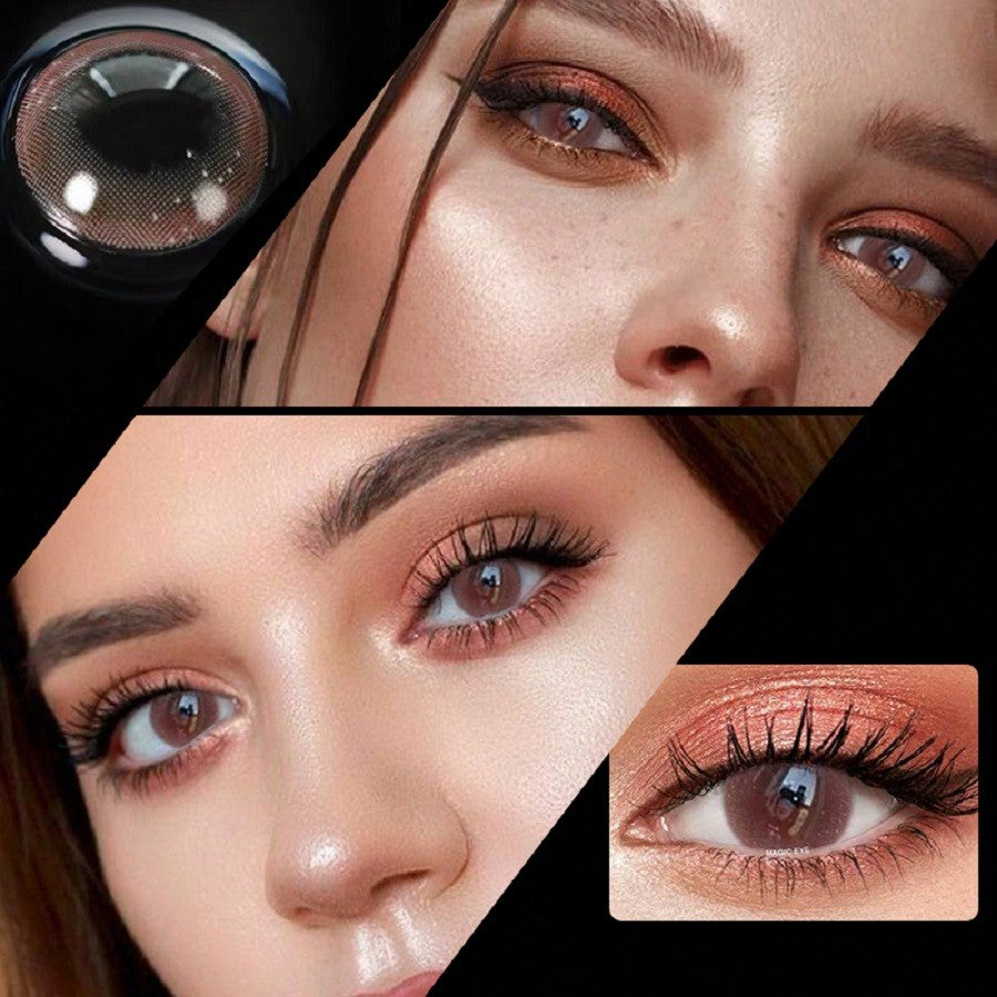 2pcs Candy Pink Monthly Soft Comfortable Colored Natural Contact Lenses For Eye 14.2mm