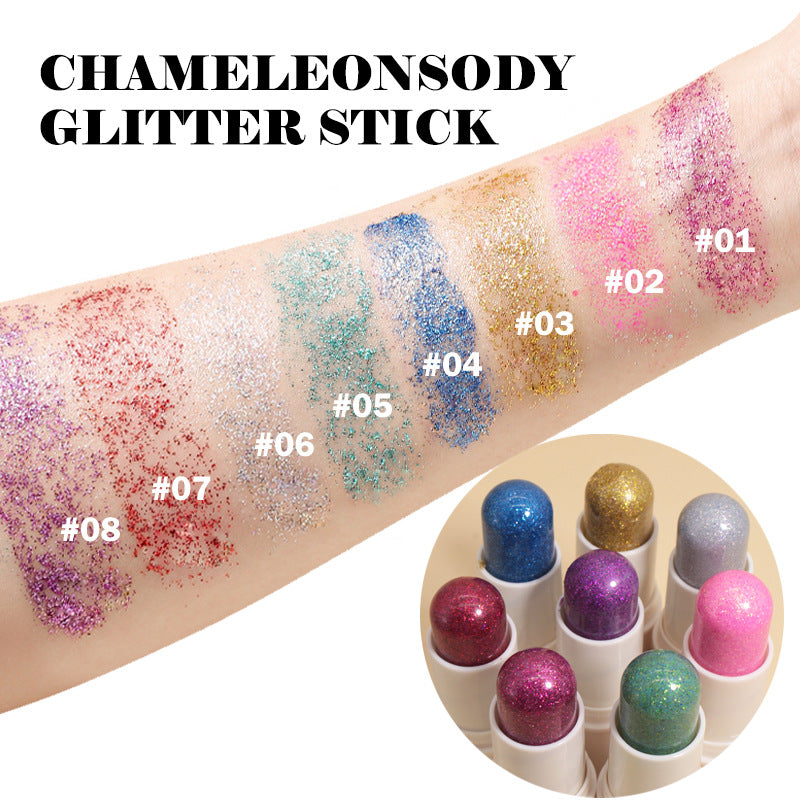 Eyeshadow Stick Multi-Functional Shiny Makeup Paste Multi-Color Flashing Highlight Body Paint Stage