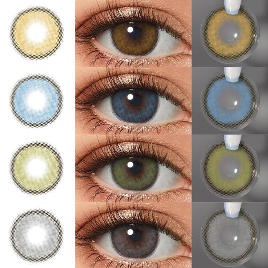 2Pcs Colored Pupil Contact Lenses for Eyes Cosmetic Eye Contacts Yearly Color Lens 1 Pair Coloured Contact Lenses for Dark Eyes