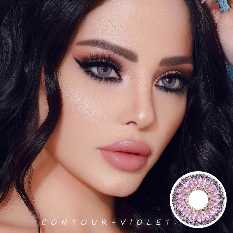 【 1-Day 10Pcs】Angel Ice Purple Color Contact Lenses【Prescription】
