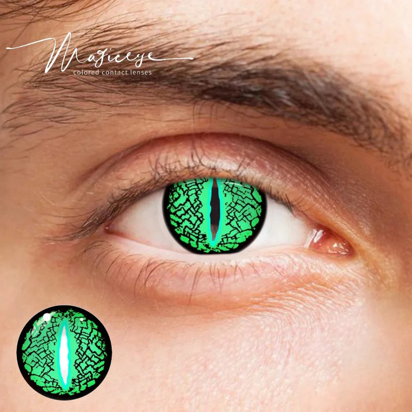 Lizard Eye Green Cosplay Contact Lenses
