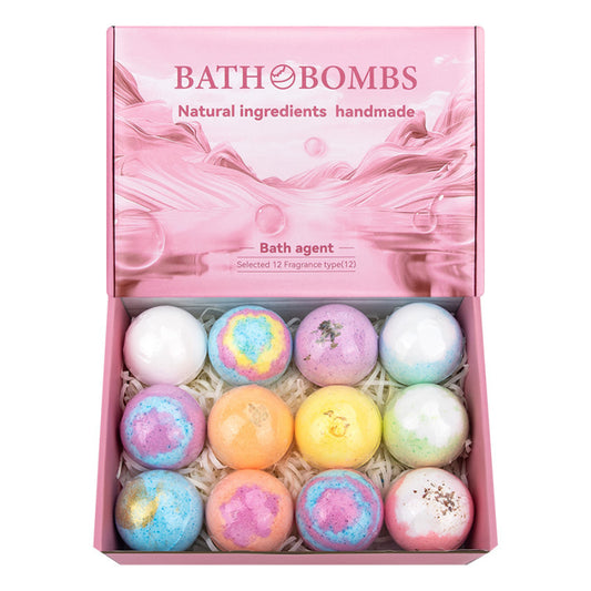 Bath Bombs Gift Set, 12pcs Handmade Bath Fizzies with Natural Sea Salt Cocoa & Shea Butter, Perfect for Bubble Bath Spa, Moisturizing Dry Skin, Stress Relief, Best Gift for Women, Men