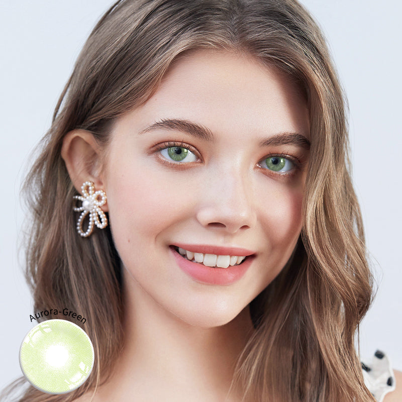 【 1-Day 10Pcs】Aurora Yellow Daily Colored Contact Lenses【Prescription】