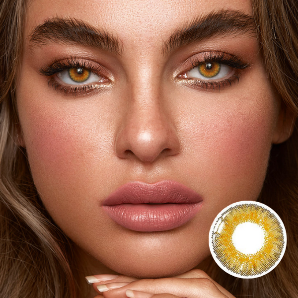 【 1-Day 10Pcs】Three Tone Hazel Daily Color Contact Lenses【Prescription】