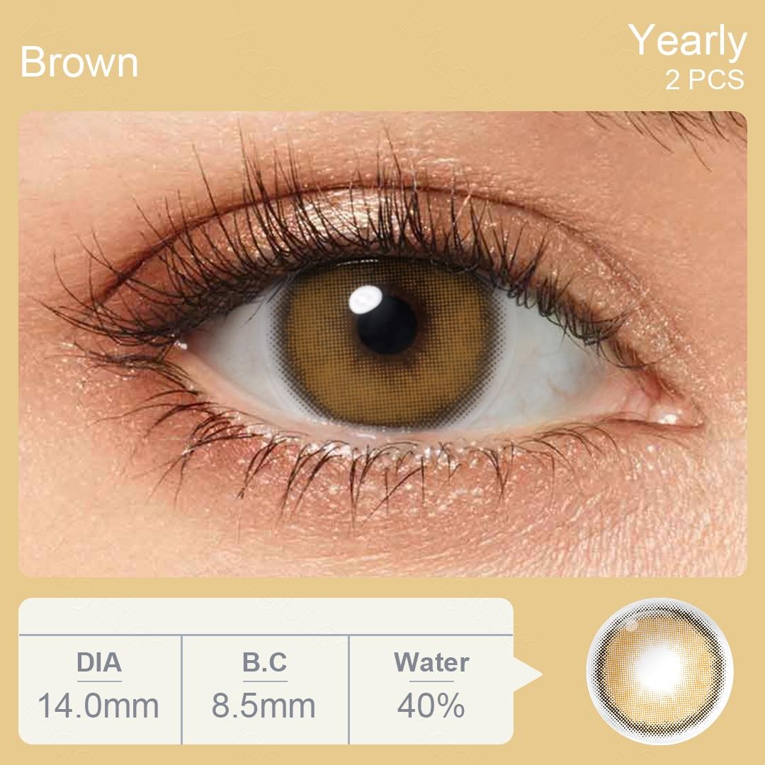 2Pcs Colored Pupil Contact Lenses for Eyes Cosmetic Eye Contacts Yearly Color Lens 1 Pair Coloured Contact Lenses for Dark Eyes