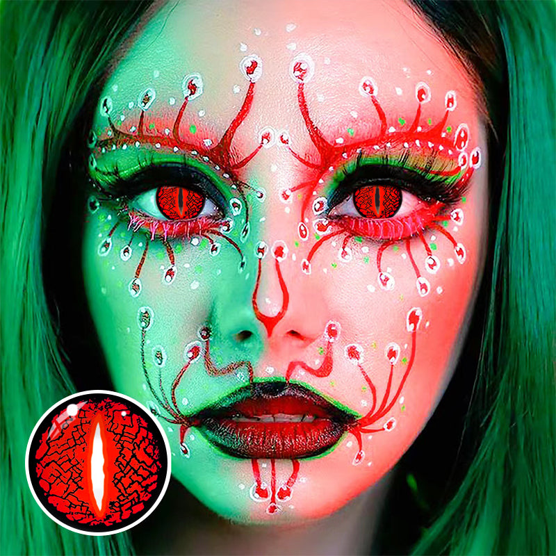【2023 NEW】Lizard Eye Red Cosplay contacts Contact Lenses