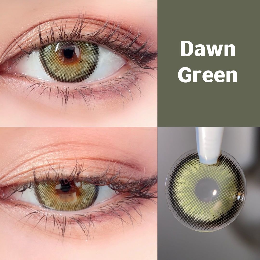 【 1-Day 10Pcs】DAWN Green Daily Contact Lenses【PRESCRIPTION】