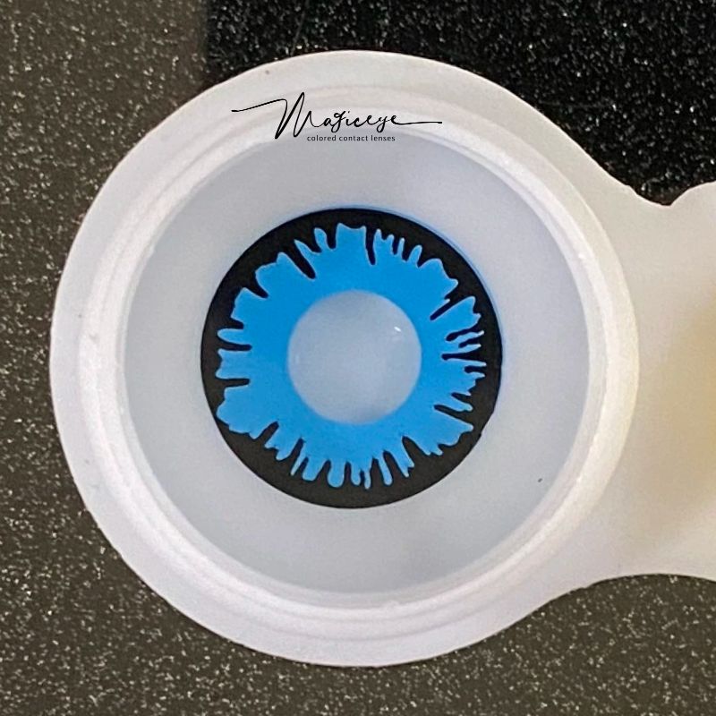 Blue Werewolf Halloween k23 Blue Crazy Contact Lenses