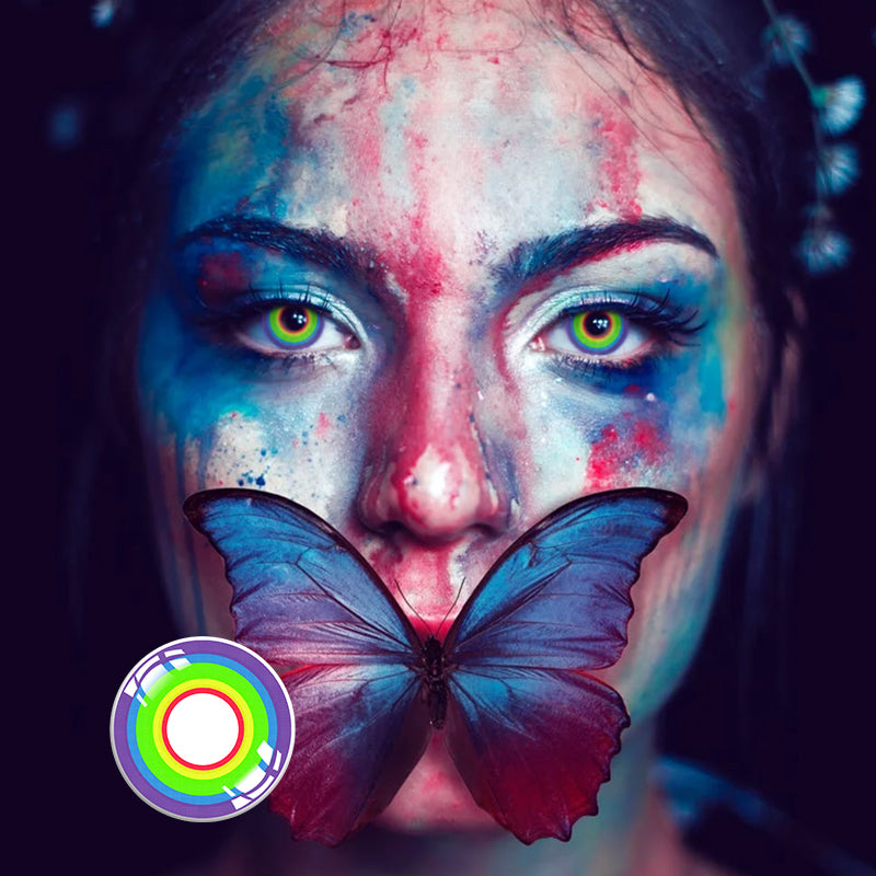 Rainbow Purple Circle (K8)Color Contact Lenses【PRESCRIPTION】
