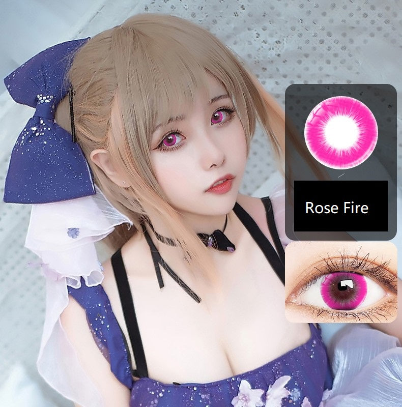 【2023 NEW】Rose Fire Cosplay Contact Lenses【PRESCRIPTION】