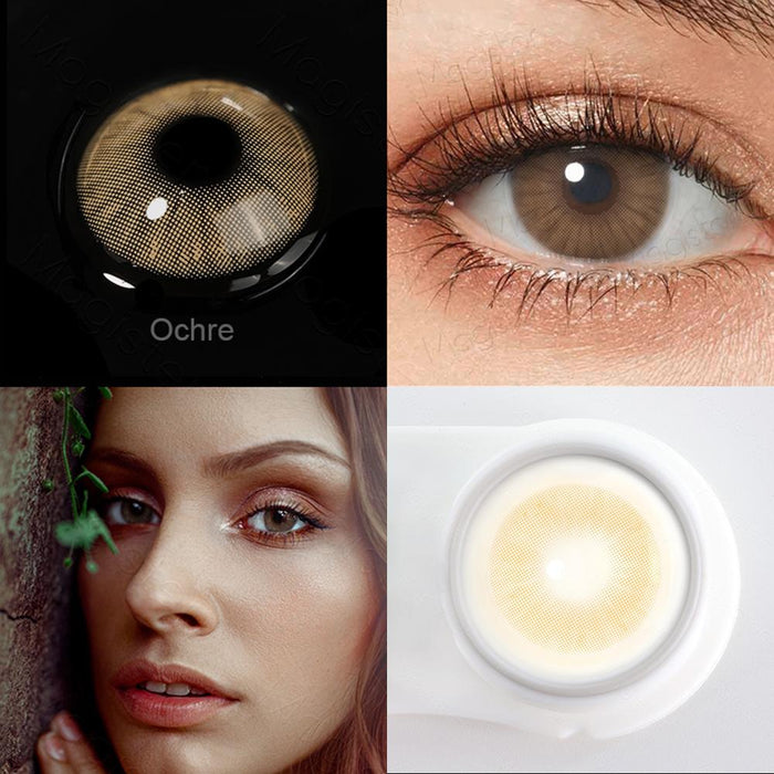 Hidrocor Ocre Brown Color Contact Lenses【Prescription】