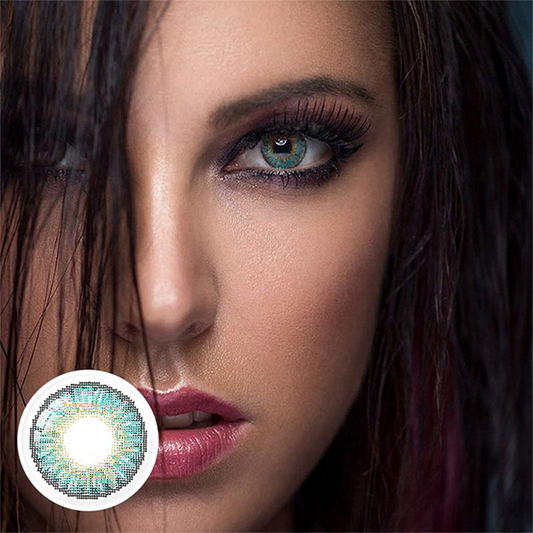 Three Tone Turquoise Color Contact Lenses