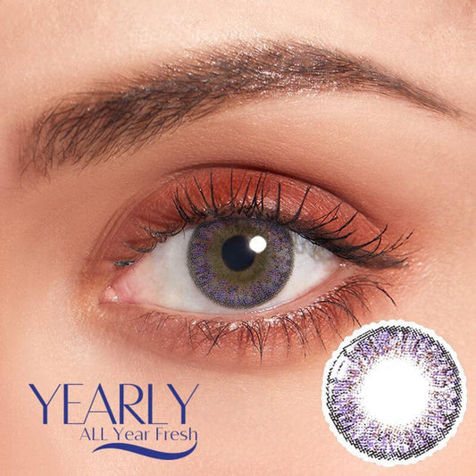 Three Tone Amethyst Colored Contact Lenses