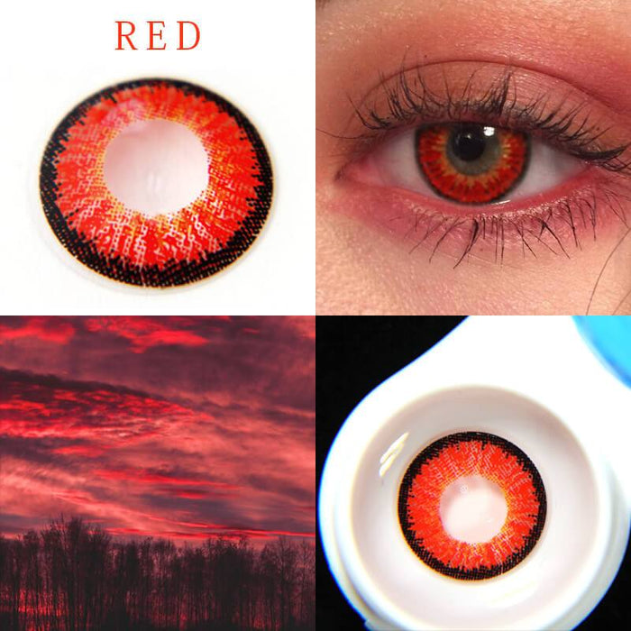 Ice Snow Red Color Contact Lenses