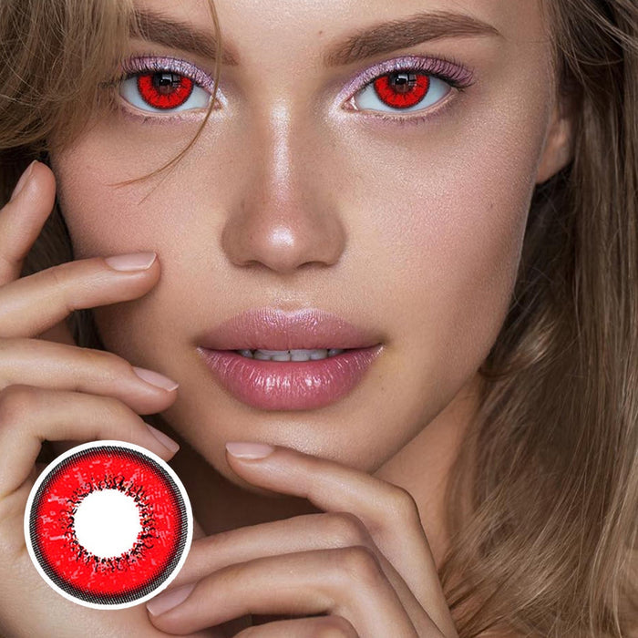 Love Word Red Color Contact Lenses 【PRESCRIPTION】