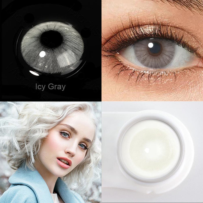 【NEW】Hidrocor Ice Grey Color Contact Lenses【PRESCRIPTION】