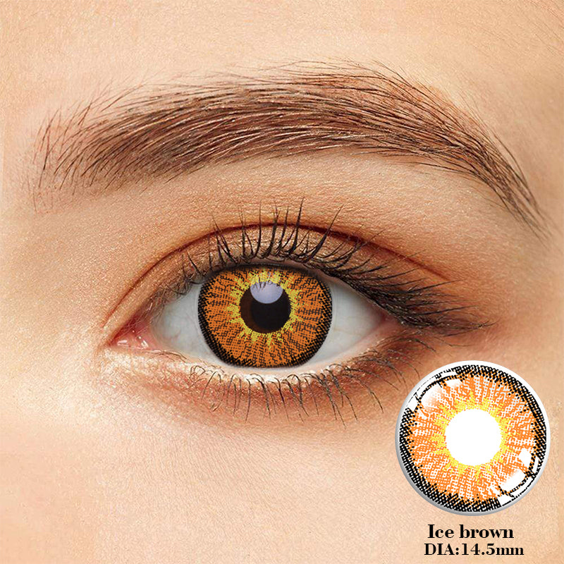 Ice Snow Brown Color Contact Lenses