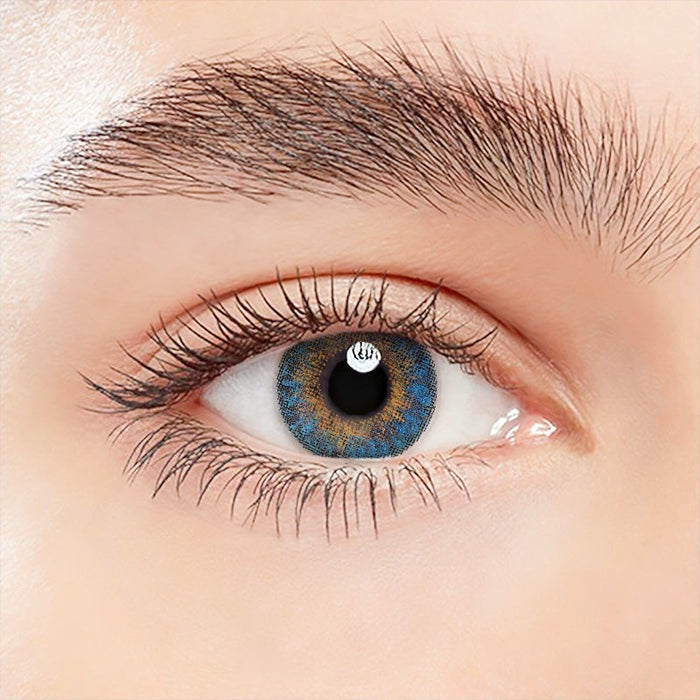 Three Tone Blue Sapphire Colored Contact Lenses
