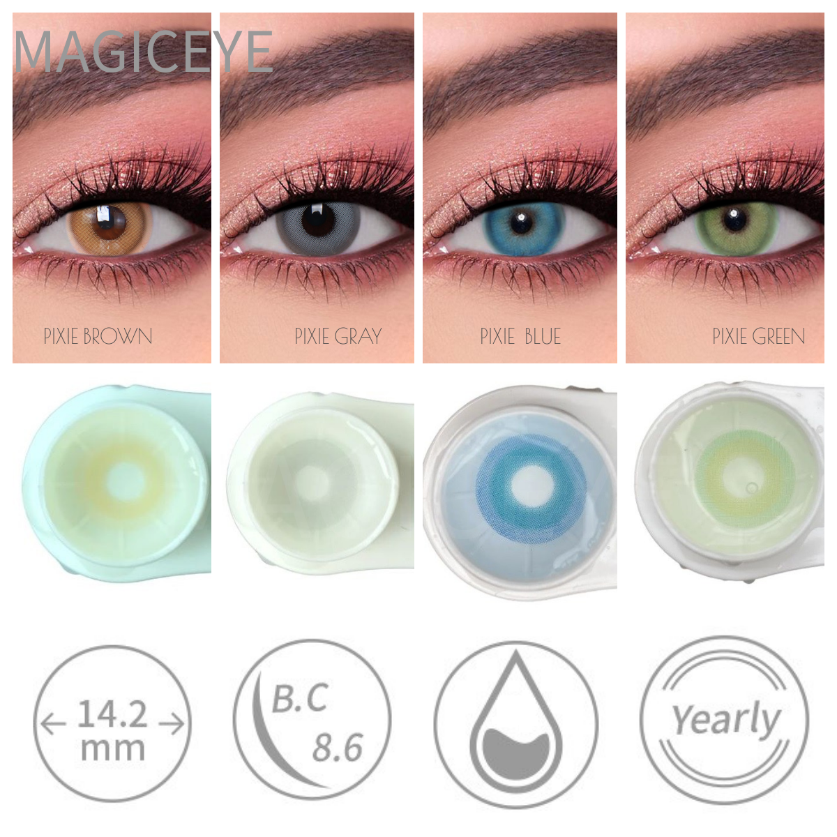 【NEW】Pixie Green Color Contact Lenses