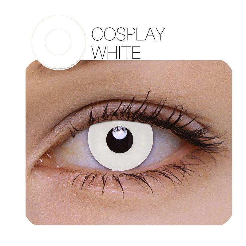 White Block Halloween Color Contact Lenses